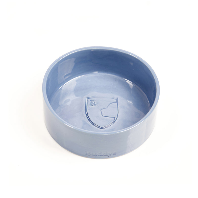 Buddy Dog Food and Water Bowl, Blue Small