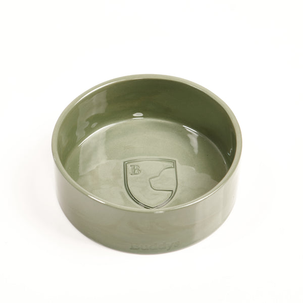 Buddy Dog Food and Water Bowl, Green Small