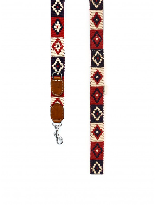 Adjustable Dog Lead: Peruvian Indian Red