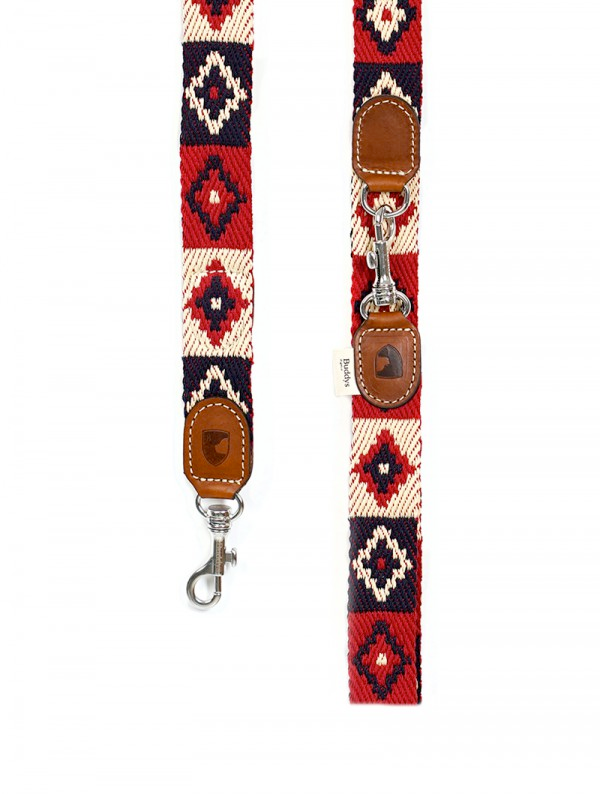 Adjustable Dog Lead: Peruvian Indian Red