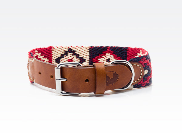 Dog Collar: Peruvian Indian Red