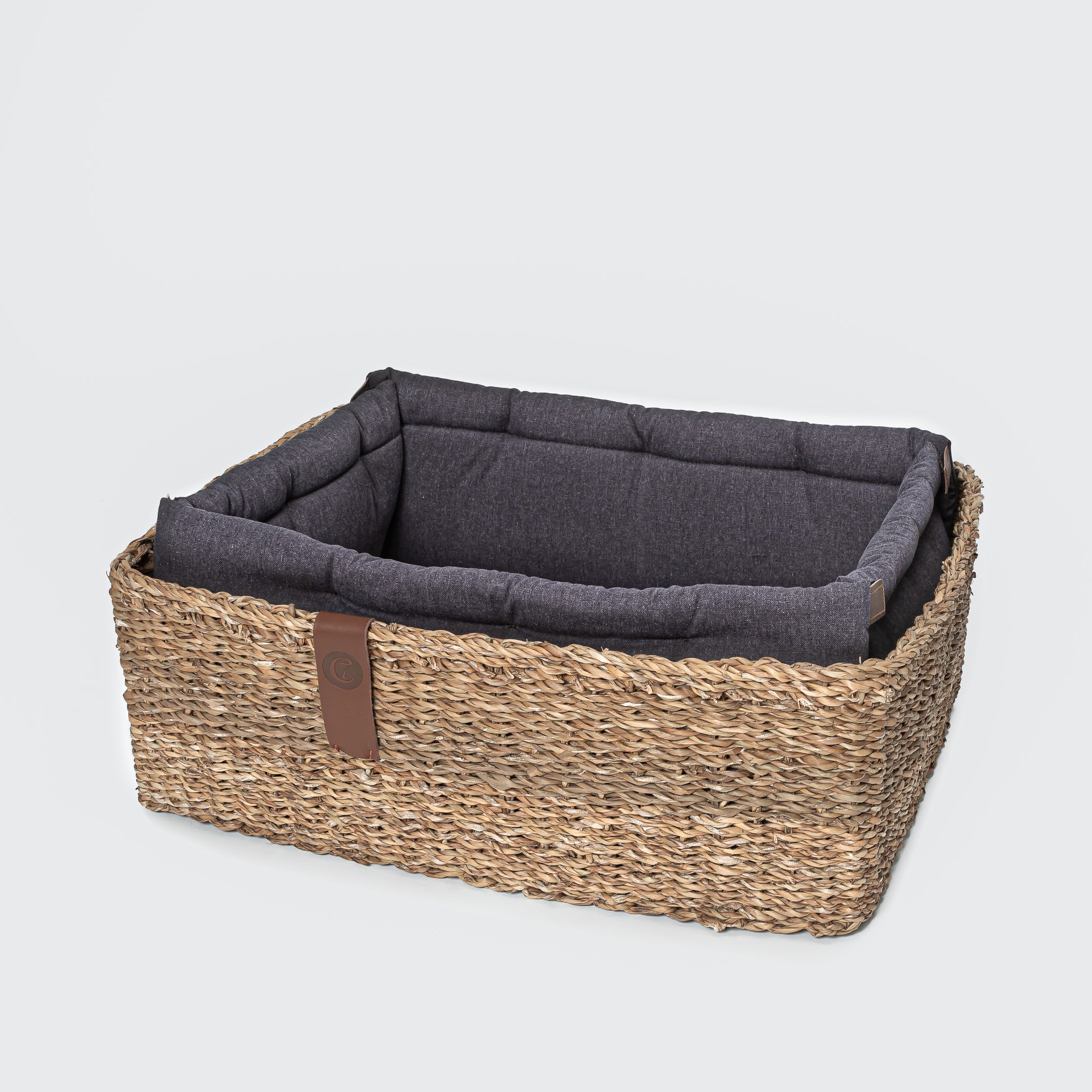 Hideaway Basket Dog Bed, Plum