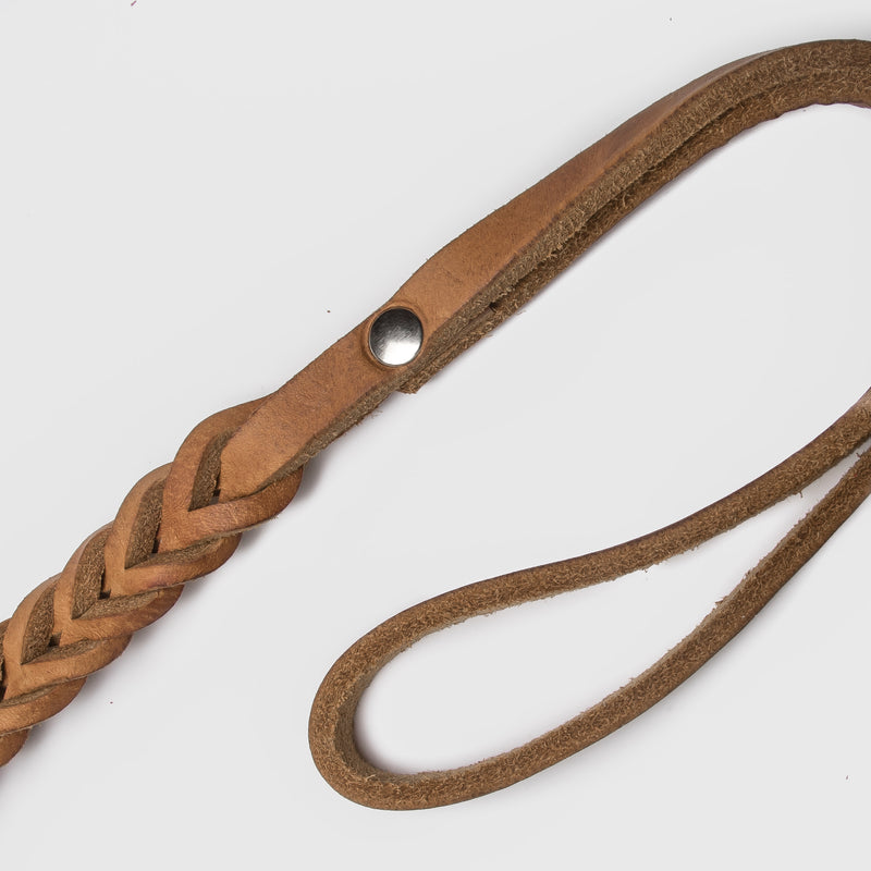 Cloud7: Central Park Leather Dog Leash, Camel
