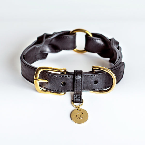Cloud7 Dog Collar Hyde Park Black Leather