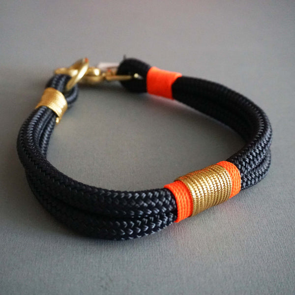 Rugged Hudson Collar: Gold with Fluorescent Citrus