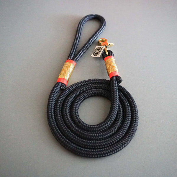 Rugged Hudson Leash: Gold with Fluorescent Citrus