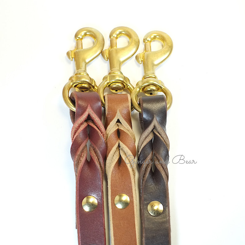 Paco Leather leash - Burgundy Brown