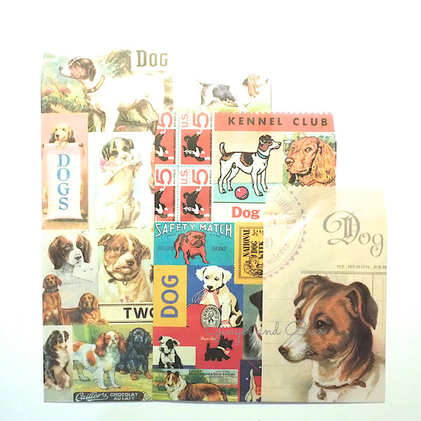 Stationery: Cavallini Vintage Dogs Petite Parcel Set
