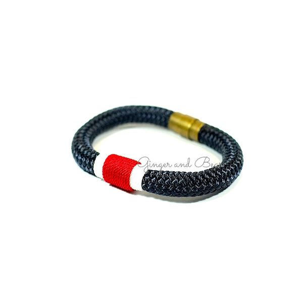 Rugged Eleanor Bracelets: Red&White Navy