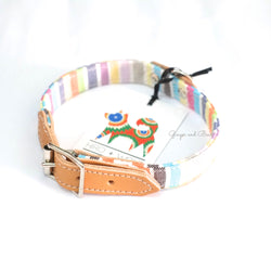 Hiro+Wolf Collar: Pastel Stripe Kikoi