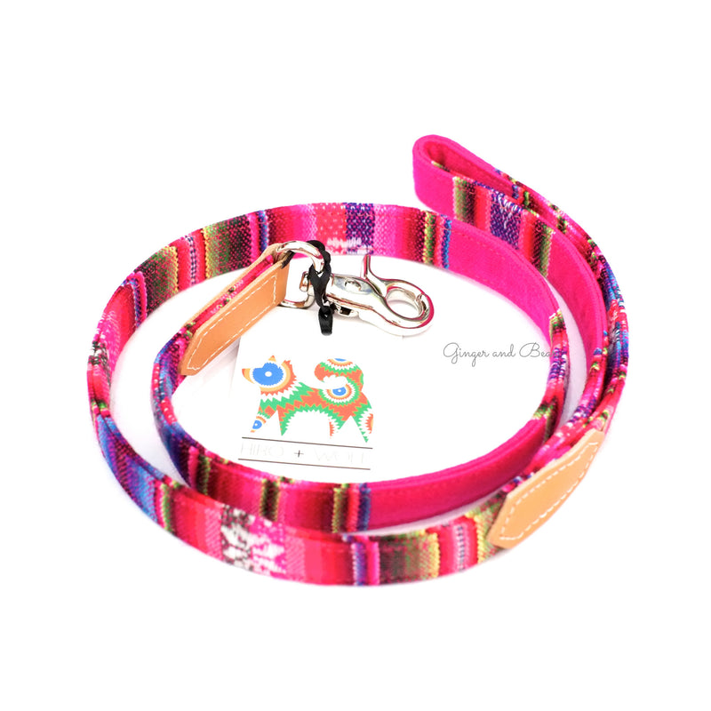 Hiro+Wolf Classic leash: Pink Inca