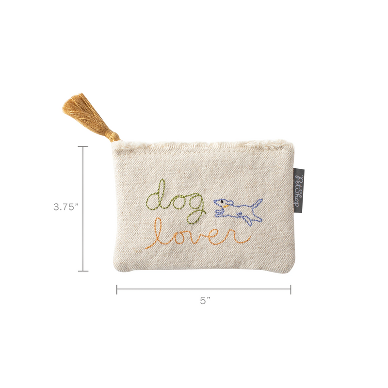 Dog Lover Canvas Coin Pouch