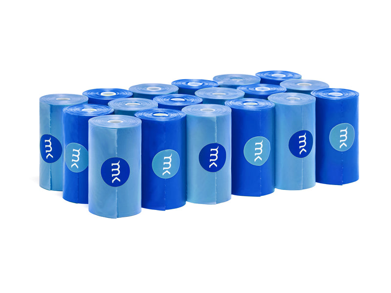 400-Count Modern Kanine® Dog Waste Bags, with 20 refill rolls and 2 Dispensers in Blue & Light Blue