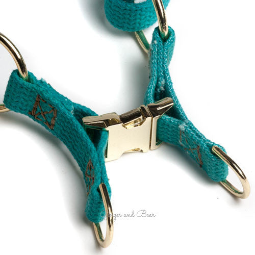 Hand dyed Harness, Teal