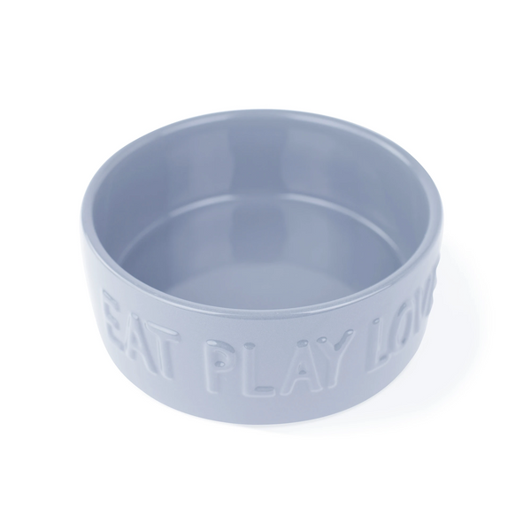 Eat Play Love Ceramic Dog Food Water Bowl