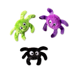 Mini Creepy Crawly Spiders, Dog Squeaky Plush toy