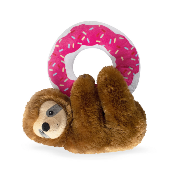 Donut Leave Me Hangin' Sloth, Dog Squeaky Plush toy