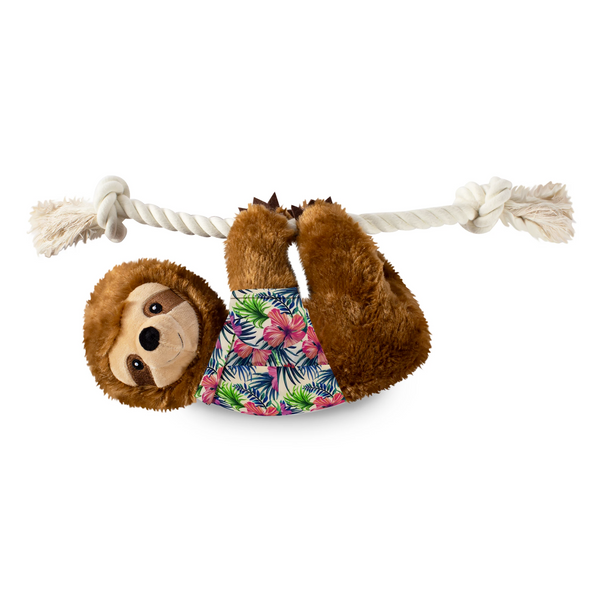 Summer Sloth, Squeaky Plush Dog toy (Large)