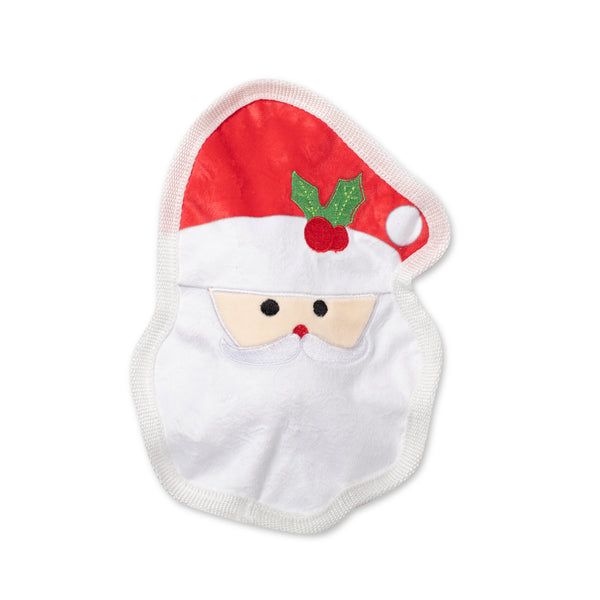 UnStuffed Santa Face, Dog Squeaky Plush toy