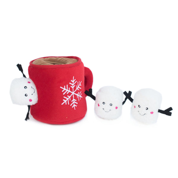 Holiday Burrow Hot Cocoa, Interactive toy for Dogs and Cats