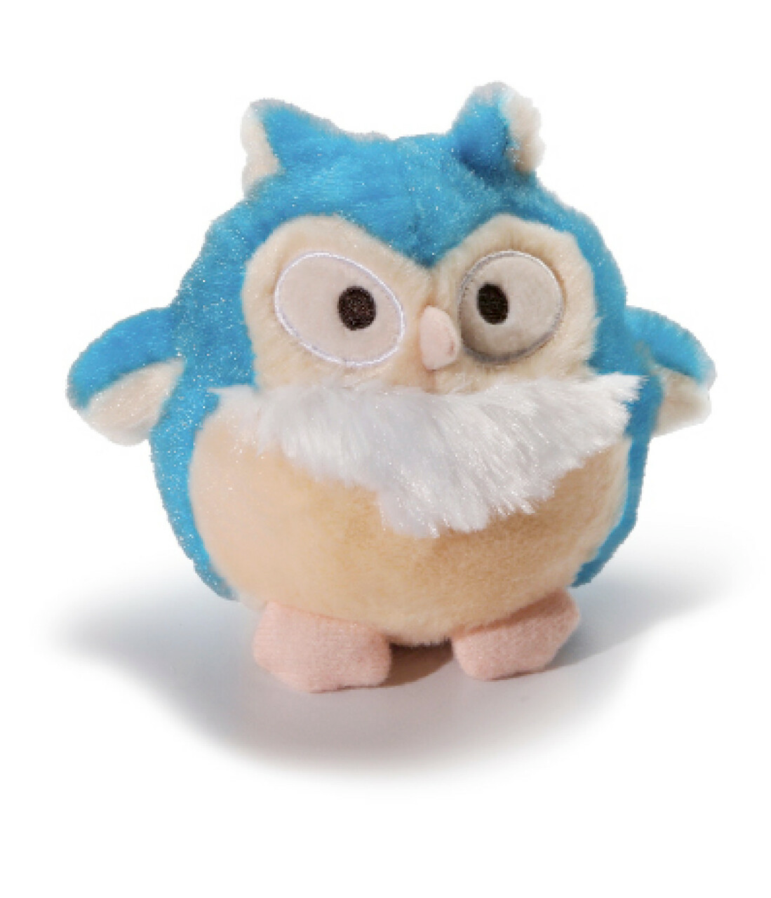 Howling Hoots Owl Dog Squeaky Plush Toy, Blue