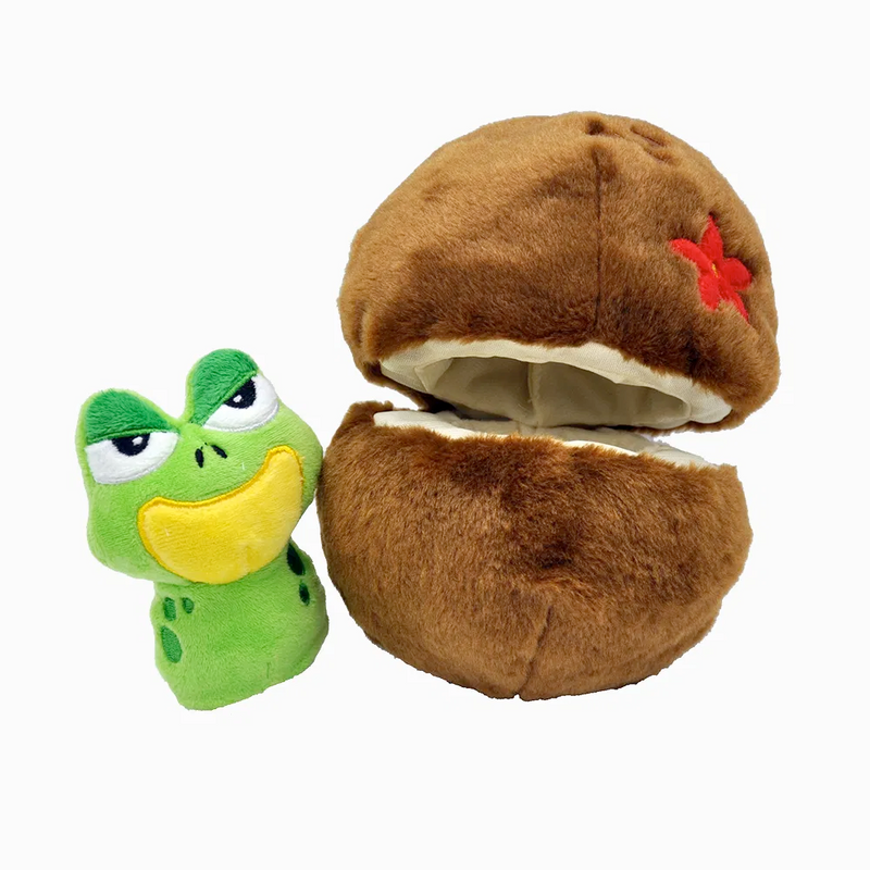 Fruity Critterz Squeaky Plush Dog Toy, Coconut
