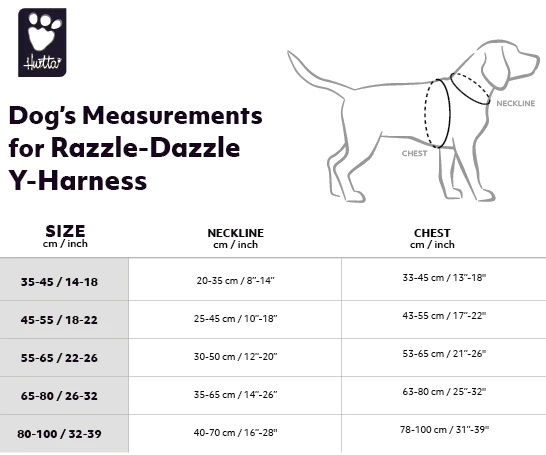 Hurtta Dog Y-Harness: Razzle Dazzle, Beetroot