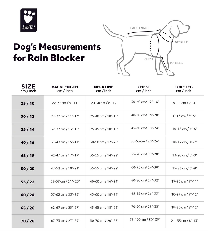 Hurtta Dog Raincoat Rain Blocker Eco friendly Ginger and Bear