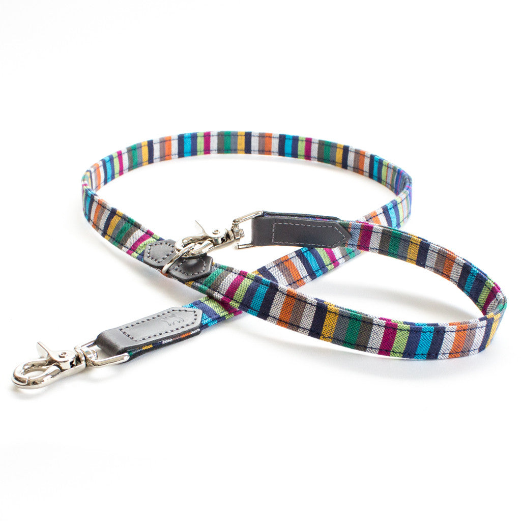 Hiro+Wolf Hands-free leash: Marine Stripe Kikoy