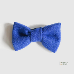 LISH Dog Bow Tie, Herbert Cobalt Blue Harris Tweed