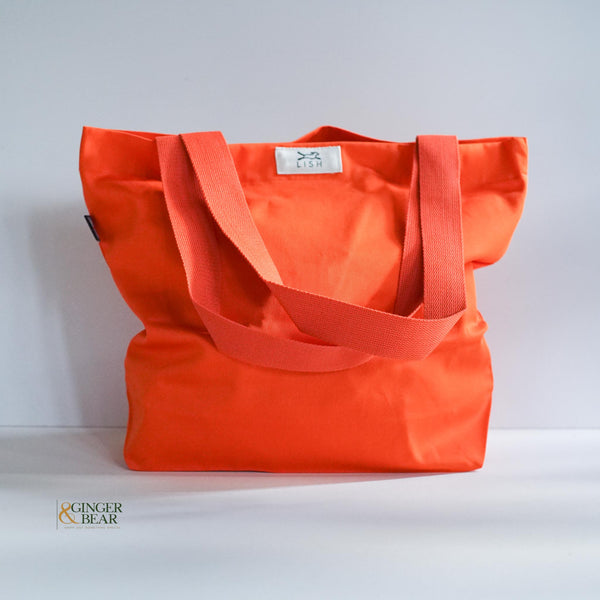 LISH Winkley Cotton Tote Bag, Orange