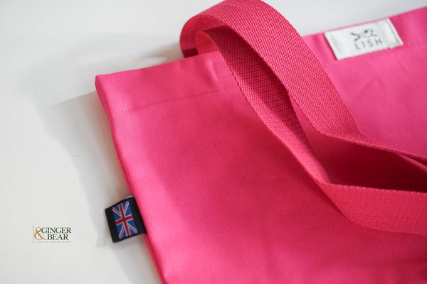 LISH Winkley Cotton Tote Bag, Pink