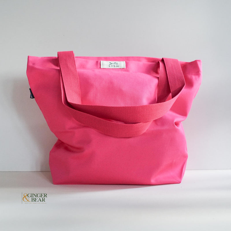 LISH Winkley Cotton Tote Bag, Pink