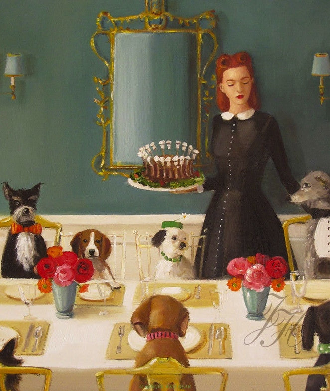 Art print, Miss Moon Was A Dog Governess. Lesson Four: A Well- Mannered Dog Is A Well- Bred Dog.