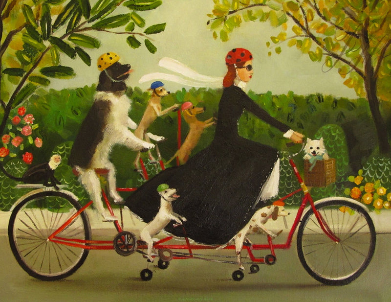 Art print, Miss Moon Was A Dog Governess. Lesson Nine: With A Little Creativity, The Impossible Can Become Possible.