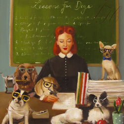 Art print, Miss Moon Was A Dog Governess. Lesson Seven: Whenever You Can, Try To Lend A Helping Hand.