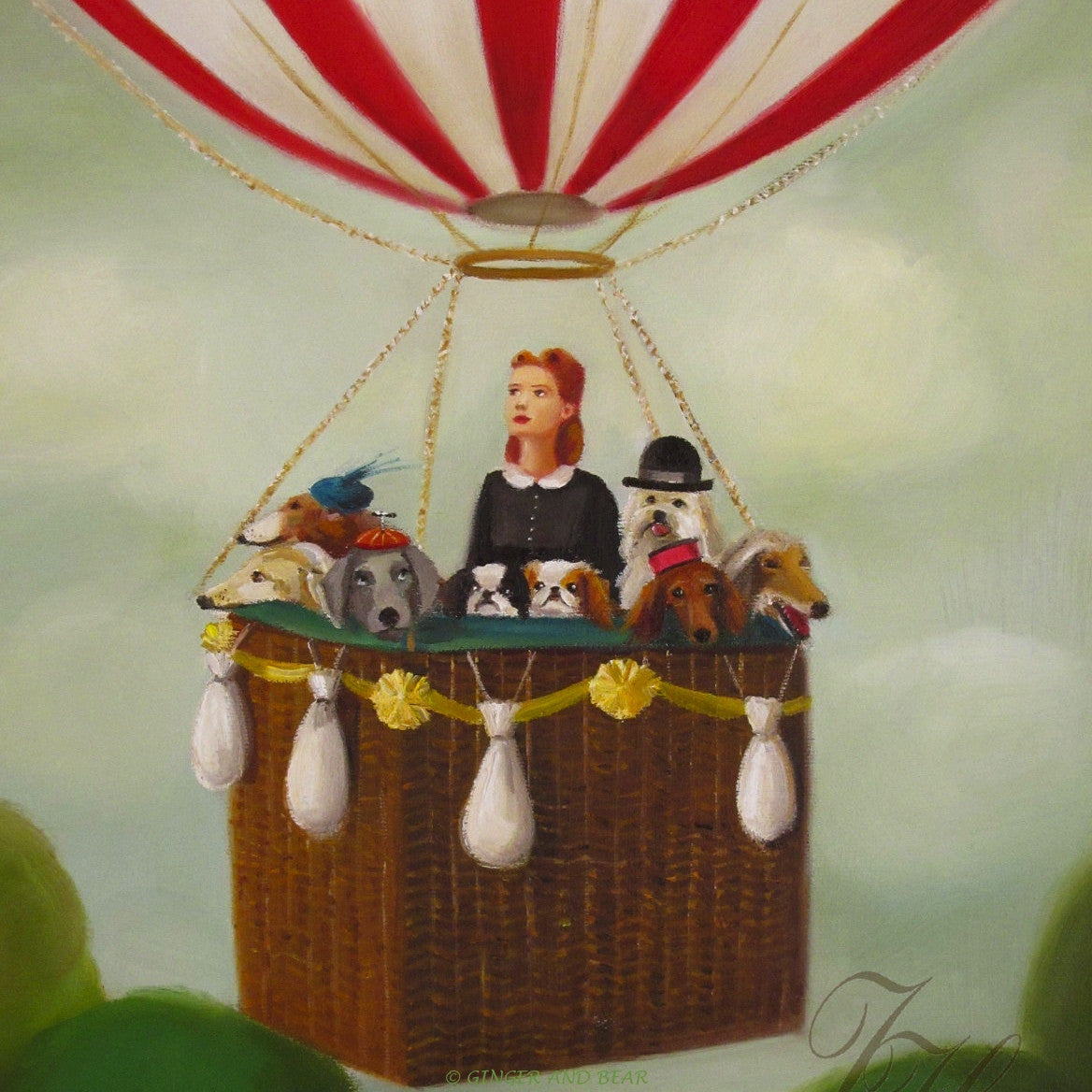 Art print, Miss Moon Was A Dog Governess. Lesson Two: Always Be True To Your Adventurous Spirit.