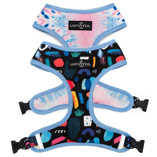 Lucy & Co Reversible Dog Harness - Padded, Adjustable, For Small To Large Dogs Up To 55 Lbs