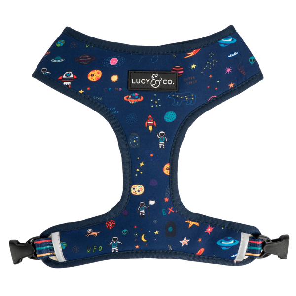 Lucy&Co Reversible Dog Harness: The Space Doodle