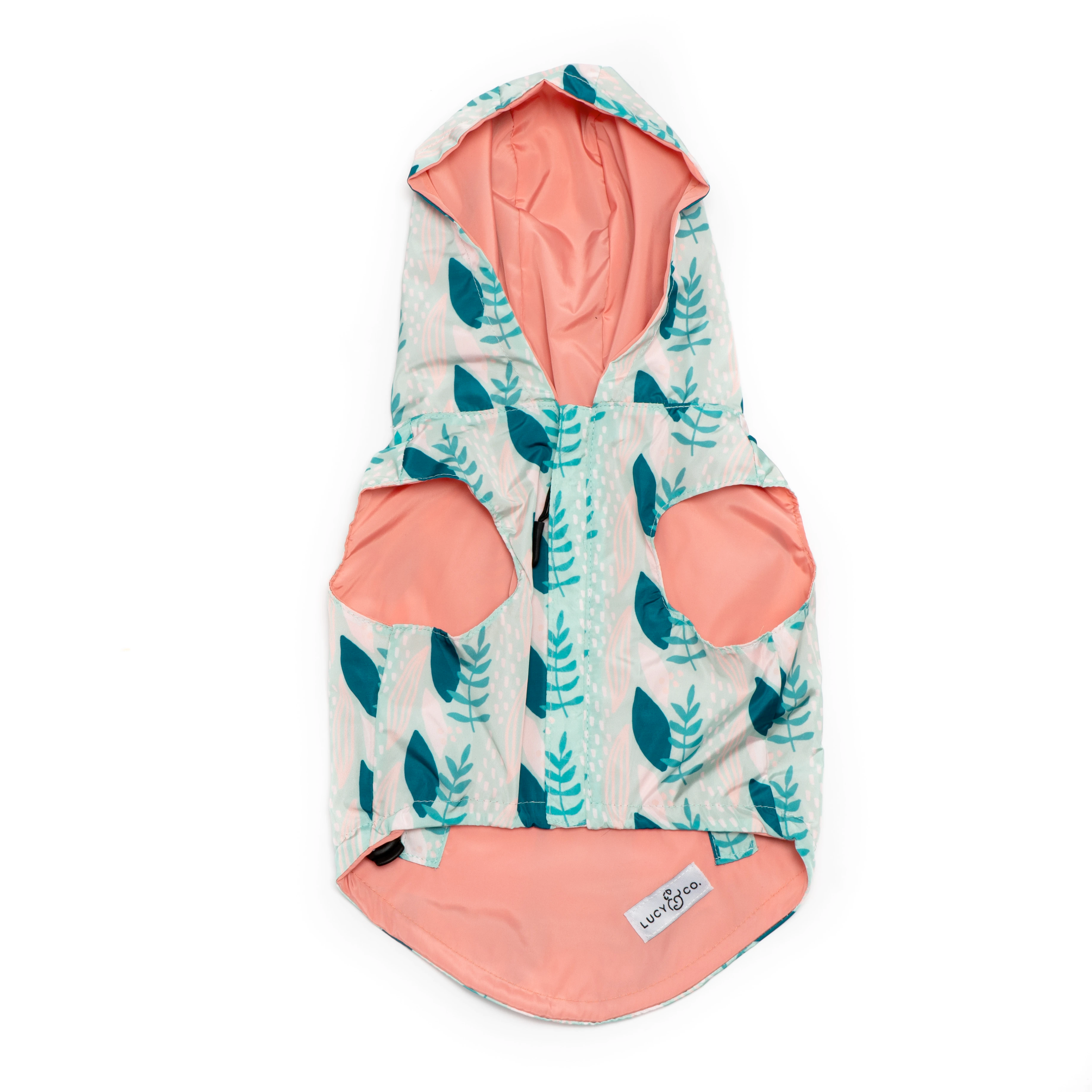 Lucy&Co Reversible Raincoat for Dogs, Minty Fresh