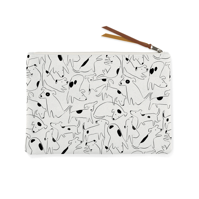 Nosey Dog Spot Canvas Pouch