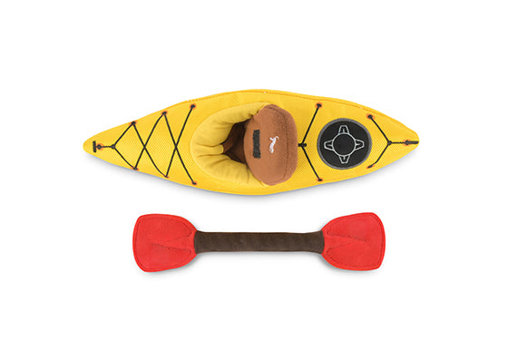 Camp Corbin Squeaky Plush Dog toys, K9 Kayak
