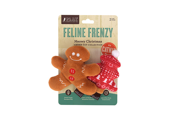 P.L.A.Y. Feline Frenzy, Catnip Toy set: Meowy Christmas