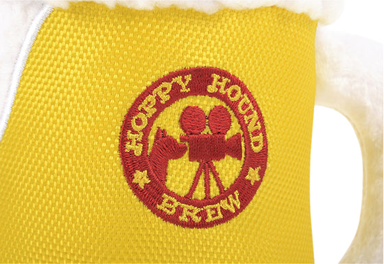Hollywoof Cinema Squeaky Plush Dog toys, Hoppy Hound Brew