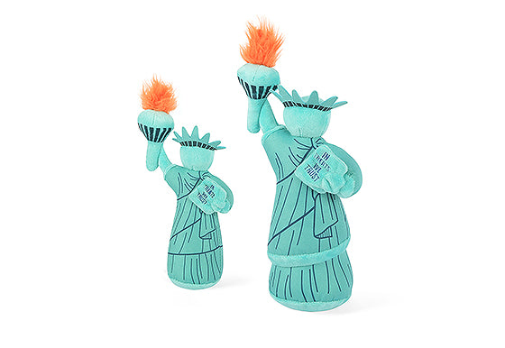 P.L.A.Y. Totally Touristy Squeaky Plush Dog toys, Statue of Liberty
