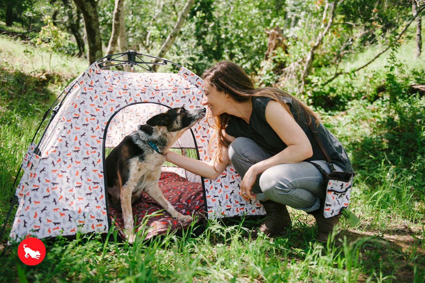 Outdoor Dog Tent in Vanilla