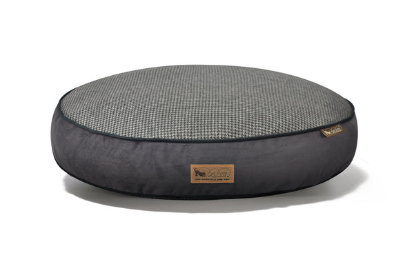 [Pre-order]Round Bed: Houndstooth Shadow Grey