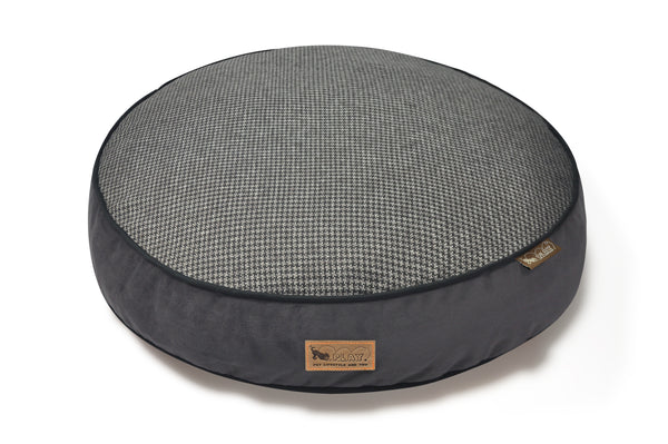 [Pre-order]Round Bed: Houndstooth Shadow Grey