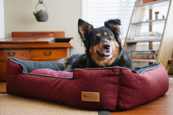 [Pre-order]Lounge Bed: Houndstooth Cayenne Red