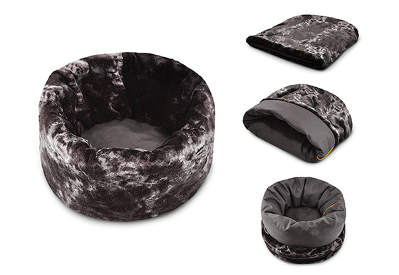 PLAY Snuggle Bed Charcoal Gray for Dogs and Cats